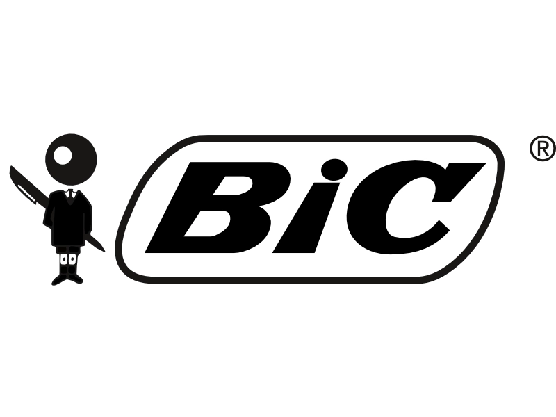 logo bic bianco e nero